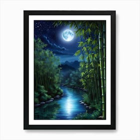 Night In The Bamboo Forest Poster