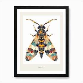 Colourful Insect Illustration Hornet 14 Poster Art Print