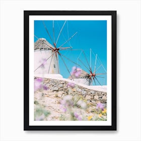 Mykonos Windmills Art Print