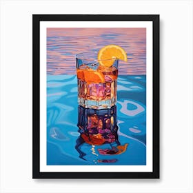 A Glass Of Water Oil Painting 5 Art Print