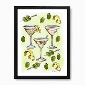 Gin, Vodka, Lemon Martini Art Print