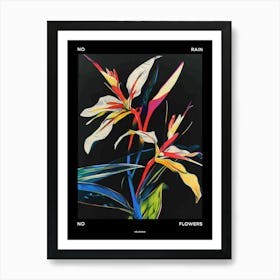 No Rain No Flowers Poster Heliconia 1 Art Print