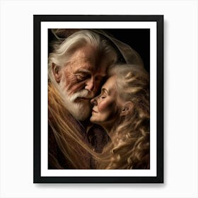 Old Man And The Young Woman Art Print