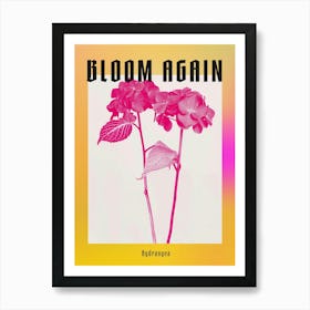 Hot Pink Hydrangea 1 Poster Art Print