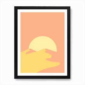 Warm Pink Desert Art Print