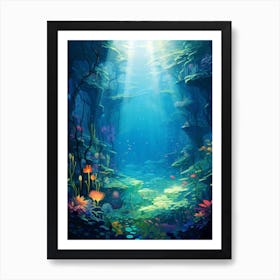 Underwater Abstract Minimalist 3 Art Print