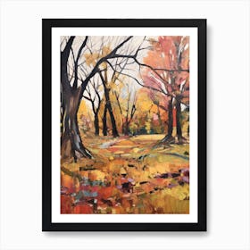 Autumn City Park Painting Hampstead Heath Park London 2 Art Print