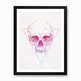 Skull In Triangle Art Print