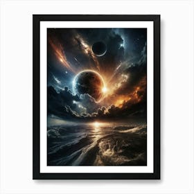 Planets In Space Art Print