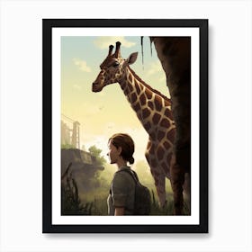 The Last Of Us Giraffe Ellie Fan Art Art Print