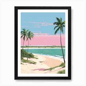 A Canvas Painting Of Pink Sands Beach, Harbour Island 3 Art Print