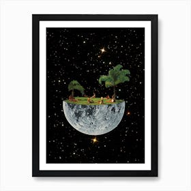 Floating Moon Art Print