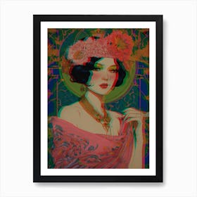 Lady In Pink Art Print