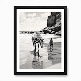 A Horse Oil Painting In Bondi Beach, Australia, Portrait 1 Art Print