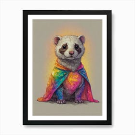 Ferret Superman Art Print