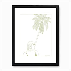 Just us surrounded by palm trees Art Print