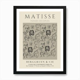 Matisse Papers De Découpes Art Print