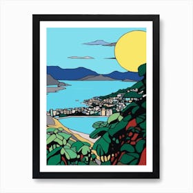 Minimal Design Style Of Rio De Janeiro, Brazil 3 Art Print