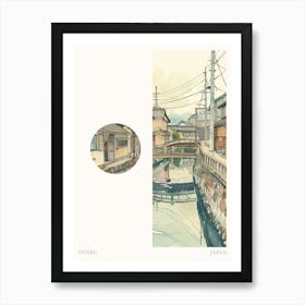 Otaru Japan 1 Cut Out Travel Poster Art Print