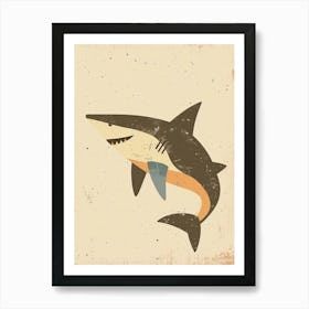 Cute Beige Tones Shark 5 Poster