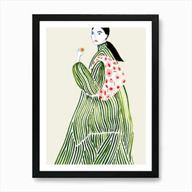 Illustration Of A Woman Art Print