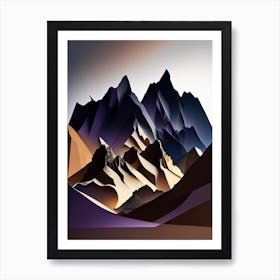 Zhangye National Park China Cut Out Paper Art Print