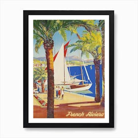 French Riviera, Promenade Art Print