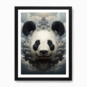 Panda Art In Precisionism Style 3 Art Print