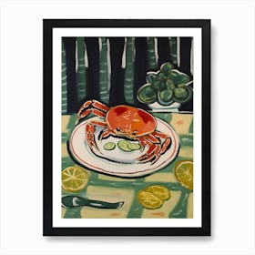 Crab Italian Still Life Painting Art Print