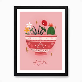 Air Zodiac Vase Art Print