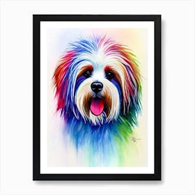 Coton De Tulear Rainbow Oil Painting Dog Art Print