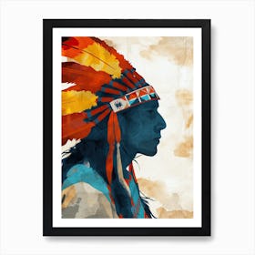Navajo Nuances In Abstract ! Native American Art Art Print