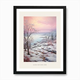 Dreamy Winter National Park Poster  Acadia National Park United States 2 Art Print