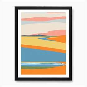 Outer Banks Beach North Carolina Midcentury Art Print