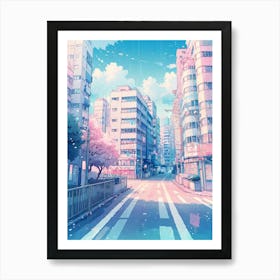 Pink City Painting Art Print