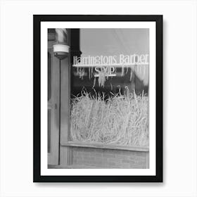 Decorated Barber Shop Window For National Rice Festival, Crowley, Louisiana By Russell Lee Art Print