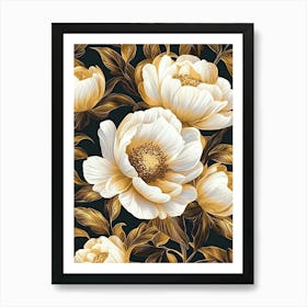 William Morris Prints White Flowers William Morris Exhibition Print Yellow Gold Poster Vintage Full Art Print