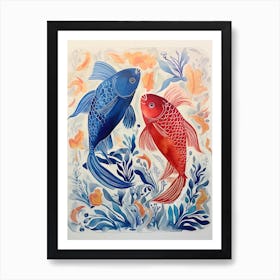 Two Koi Fish Art Print