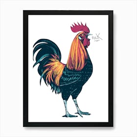 Rooster fuck Art Print