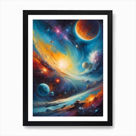 Planets In Space 8 Art Print