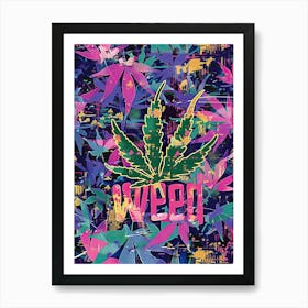 Tropical Cannabis Vibes Art Print