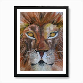 Lion Watercolour Poster