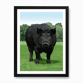 Black Pig Art Print