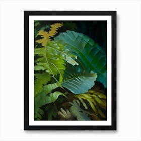 Soft Shield Fern Cézanne Style Art Print