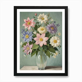 Flowers In A Vase no2 Art Print