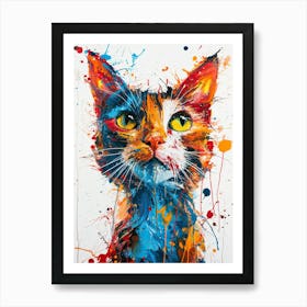 Colorful Cat Art Print