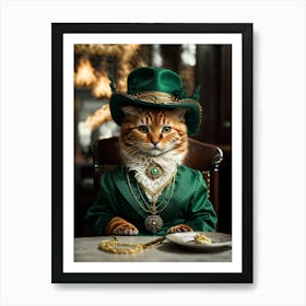 Cat In A Hat 2 Art Print