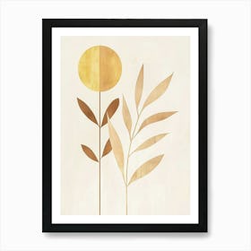 Golden Leaves Canvas Print Art Print