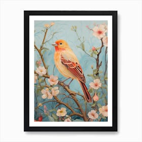 American Goldfinch 3 Detailed Bird Painting Art Print