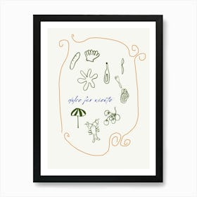 Italy Doodles Art Print